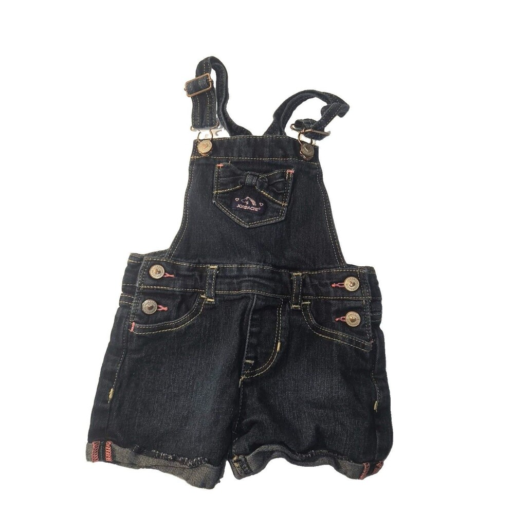 Vintage 90’s Y2K Jordache Denim Bib Overalls Shorts Girls Size 3T